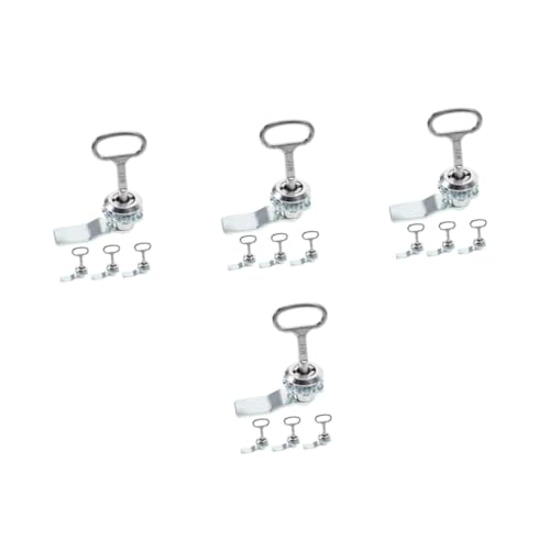 Set di 16 serrature per bidoni della spazzatura con chiave triangolare per bidoni della spazzatura e bidoni della spazzatura per animali e cassette postali, serrature per porte per casse della