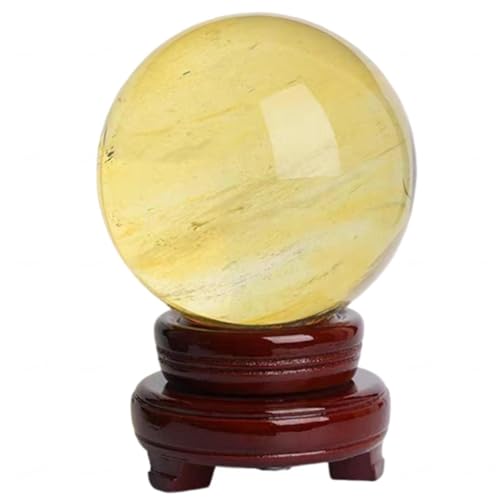 Boule de cristal citrine pour illuminer votre centre de table de salon