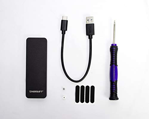 Carcasa M.2 NVMe SSD a USB 3.1 negra miniatura 6