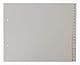 5er Set 20-teiliges Register/Trennblätter aus PP Kunststoff für DIN A4 halbe Höhe mit Buchstaben A-Z, grau Trenn-Blätter für die Ordner-Organisation im Büro.