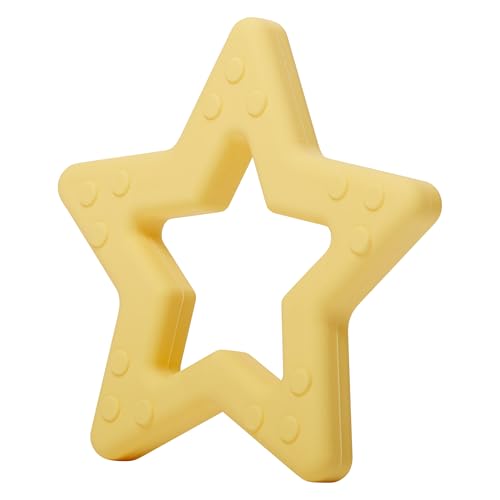Image of C.R. Gibson 100% Food Grade Silicone Star Baby Teether for Infants, 2.75 inch x 4.25 inch, Multicolor (Pack of 2)