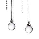 Ceiling Fan Pull Chain, 2pcs Clear 30mm Diameter Crystal Ball Fan Pull Chain, 20 Inches Fan Pulls Se
