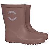 Mikk-line Botas de goma descalzas para niños | Botas de lluvia para niños | Botas de goma forradas para niños | Botas de goma impermeables | Botas de lluvia y botas para niños, Burlwood., 26 EU