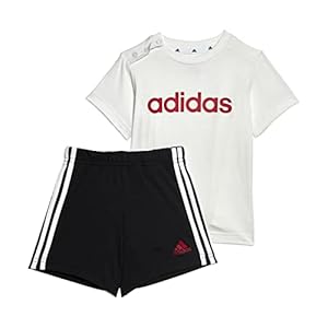 adidas Unisex Baby Essentials Lineage Organic Cotton Tee and Shorts Set Tracksuit pants