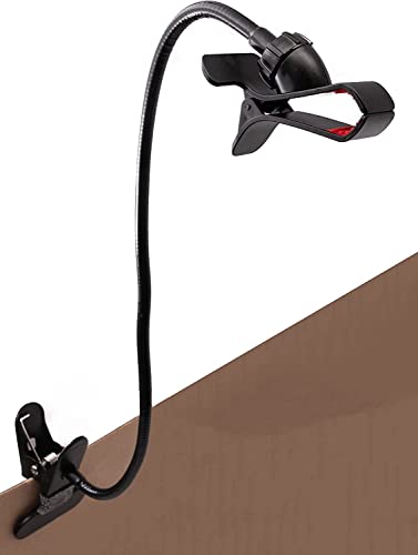 System-S Universal Halter Flexibler Tisch & Bett Schwanenhals Haltearm Halterung für Smartphone Handy