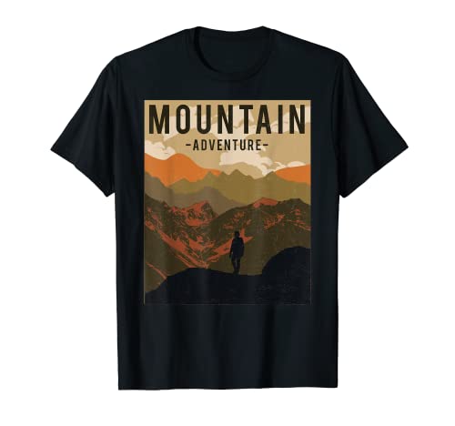 Vintage Mountain Adventure Wilderness Explore Landscape Camiseta