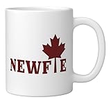 Newfie Newfoundland Canada Maple Leaf Pride Canadian Vintage Ceramic Mug, White