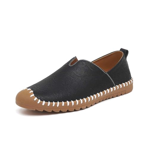 Image of Men's Genuine Leather Loafer Shoes Slip On Soft Walking Driving Shoes