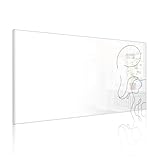 banjado Magnettafel Metall 78 x 37cm - beschreibbare Magnettafel - Metall Pinnwand als Memoboard - Magnetwand Küche, Büro, Kinderzimmer Weiß inkl. 4 Magnete & Montageset - Motiv Dream big, little One