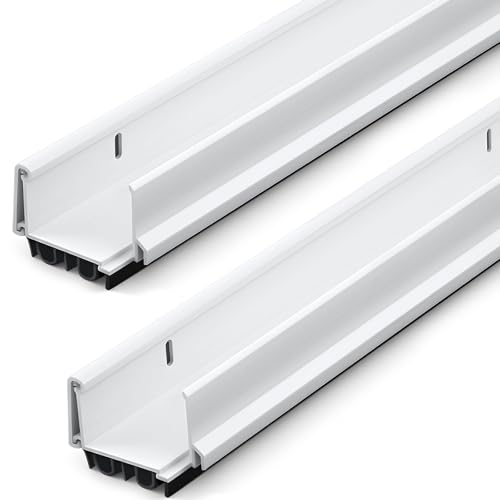 FoldTier 2 Pcs 32'' U Shaped Door Sweep for Bottom of Exterior Door, White