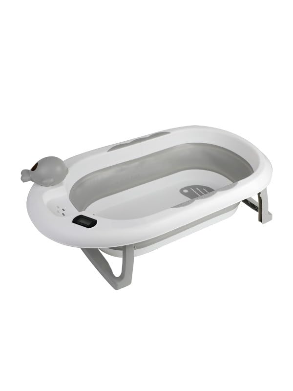 Baignoire pliante thermique grise Tryco pour bébé compacte