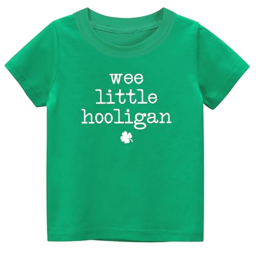 Kids St.Patrick's Day Shirt for Boys Girls Clover T-Shirts Short Sleeve Irish Tees Lucky Shamrock Tops 2-7T