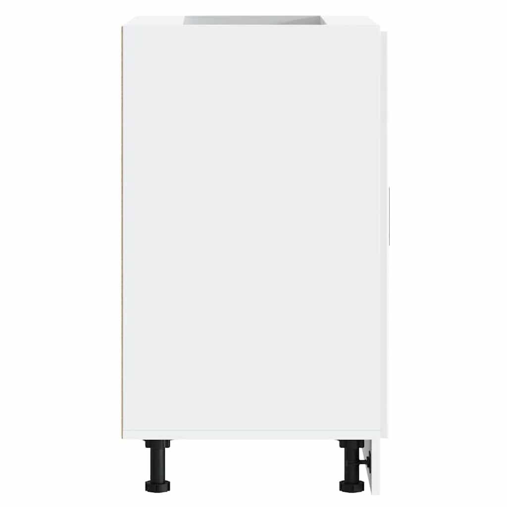 vidaXL Armoire de Cuisine Porto Blanc Brillant Bois ingénierie