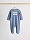 NEXT Babyschlafanzüge aus 100% Baumwolle mit Schriftzug, 3er-Pack Blau 0 Monate