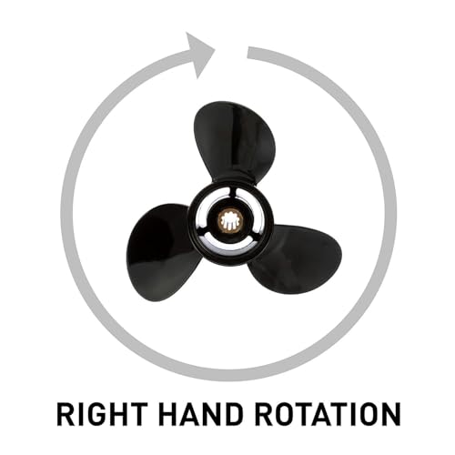 Image of Quicksilver Black Diamond 3-Blade Aluminum Propeller for Mercury and MerCruiser Engines