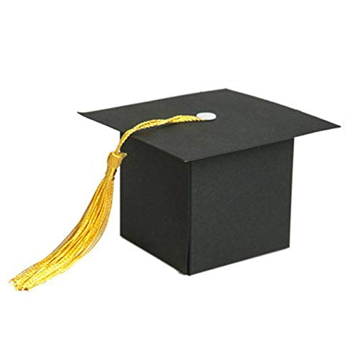 ELECTROPRIME 50pcs Doctor Hat Cap Candy Box Graduation Celebration Party Decoration Cand D6H5