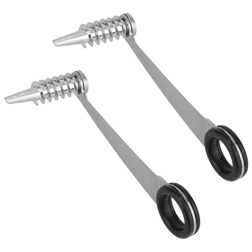 2 Pezzi Tagliaverdure a Spirale, Tagliaverdure a Spirale in Acciaio Inox Utensili da Cucina Portatili per Verdure Cetrioli Patate e Carote (Argento, Nero)