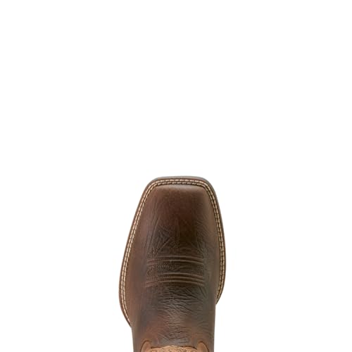 Ariat Men's Sport Rustler Toffee Hippo Print Vamp 13in Rich Oak Top4
