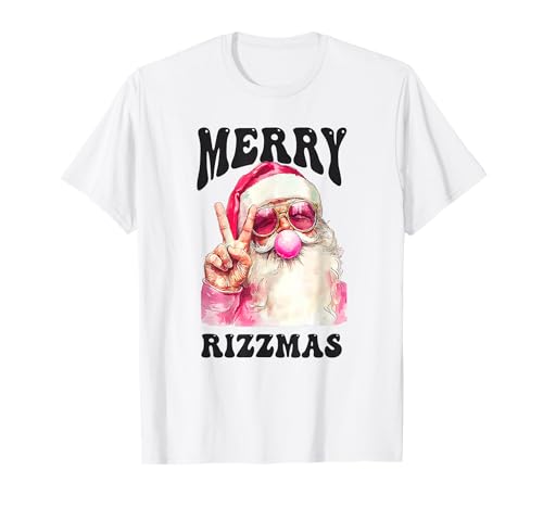 Merry Rizzmas Funny Santa Rizz The Season Christmas Xmas Camiseta