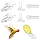 COYUN 6 Stück Vogelkäfig-Futterhalter, Kunststoff-Vogelkäfig Feeder Clip, Papageien-Obst Gemüse-Clips, Vogelkäfig Zubehör für Wellensittiche, Sittiche, Kakadu, Aras, Nymphensittiche
