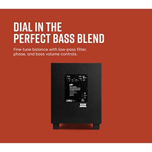 Polk Monitor XT10 Home Subwoofer, 10" Deep Bass Woofer, 100W Class D Amplification, Dolby Atmos, Auro 3D & DTS:X Compatible, Black