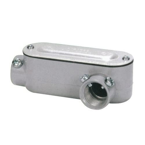 Morris 14286 Combination Conduit Body, Aluminum, Type LR, Threaded, Set Screw, Cover and Gasket, 1-1/2