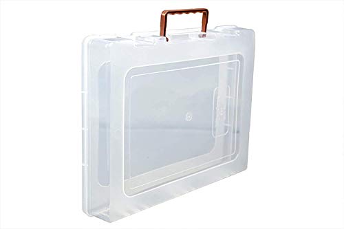 Image of Multipurpose Plastic Rectangular Storage Boxes with Locks and Handle Matte Finish for Saree, Laptop, Books (Set of 7, Rajkumari)