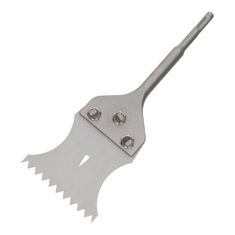 WERHE Cincel Dentado SDS Plus, Ancho 100 mm, Largo 175 mm | altura de diente 6,5 mm, distancia entre dientes 10 mm, acero de herramientas templado, para revoque y adhesivo de azulejos