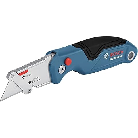 Bosch Professional Universal Klappmesser mit Klingenfach im Metall-Griff (inkl. 2 Ersatzklingen, in Blister) - Amazon Exklusiv Cover