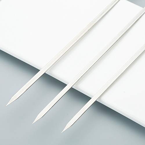 Good 50 peças de garfos de aço inoxidável para churrasco, cabo de madeira, palitos de churrasco, agu