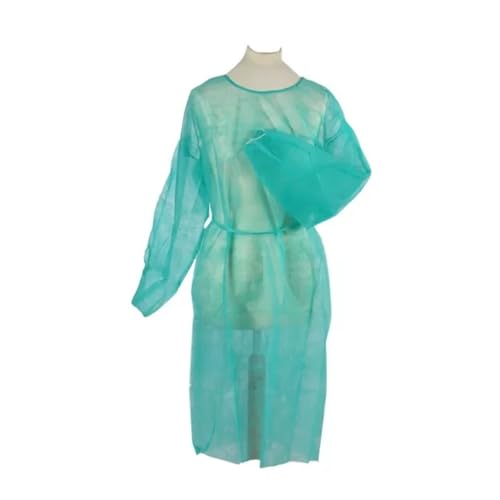 Bata Desechable Verde de Protección Médica Gercare. Pack de 10 Unidades para Hospitales, Clínicas y Uso General. Ideal para Pacientes, Personal Médico y Limpieza Producto sanitario homologado.