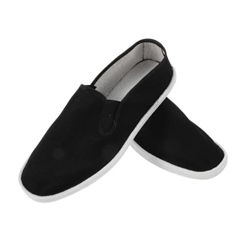 HANABASS Men's Tai Chi Kung Fu Shoes Hanfu Style Embroidered Chinese Shoes Soft Cotton Sole