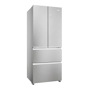 Haier FD 70 SERIE 3 HFR3718ENMM Kühl-Gefrier-Kombination I French Door-Türen I Easy Access-Gefrierschubladen I Total No Frost I MyZonePlus I Modernes Design mit Front aus Glas