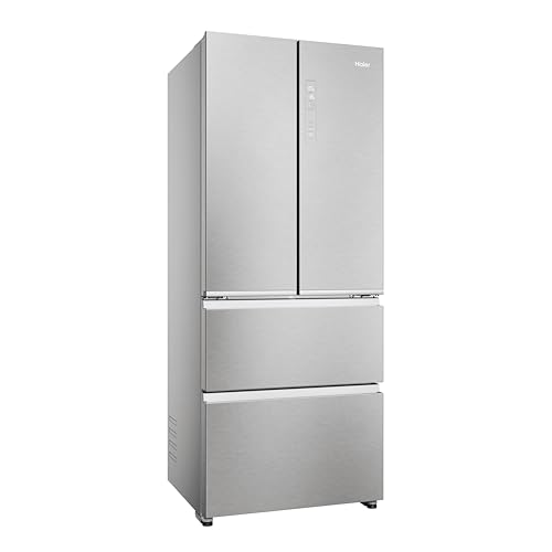 Haier FD 70 SERIE 3 HFR3718ENMM Kühl-Gefrier-Kombination I French Door-Türen I Easy Access-Gefrierschubladen I Total No Frost I MyZonePlus I Modernes Design mit Front aus Glas