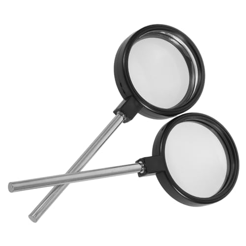 HOMOCONO 2pcs Meniscus Lens Magnifier Magnification Craft Work Magnifying Spectacles for Reading and Science Education