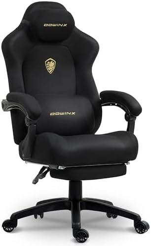 Dowinx Big and Tall Gaming Chair, Suede Fabric Game Chair with Po...