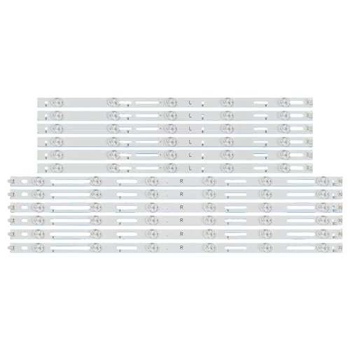 BVDIAZKTR TV Lighting Strip 12 PCS/Set LED Backlight Strip for LC-50LB370U 50LB371U 50LB261U 500TT65 500TT66 V1 50pfk6510 500TT41 500TT42 V4