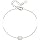 Women's Chain Bracelets 9 K / 14 K / 18 K Yellow Gold, Solitaire Round with Created Diamond, 6.3" + 1.97" Extender, Women's Gold Adjustable Bracelet Wedding image 5