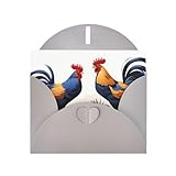 coq soie gris perle Matériau respectueux de l'environnement : la carte de vœux HHGFASD à motif coq français gris est fabriquée en papier nacré haut de gamme, présentant un lustre semblable à une perle des deux côtés et brillant sous la lumière. Le papier est épais et durable, respectueux de l'environnement et non toxique, avec un toucher de haute qualité.