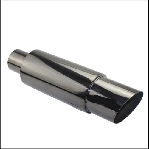 Cola de escape de acero universal con salida de 89mm y acabado Premium 4