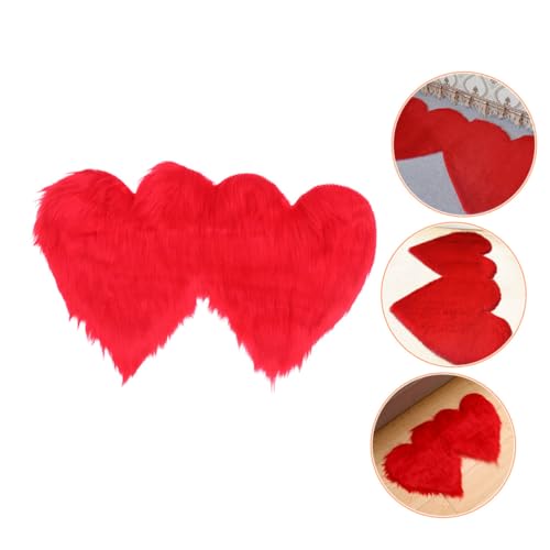 Tapis de cœur rouge lavable : la solution déco pour les sols froids - 4