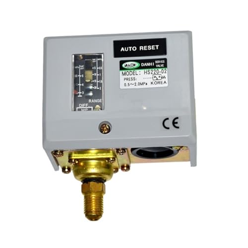 Interrupteur pneumatique HS220-02 de pression pour compresseur d'air et générateur de vapeur