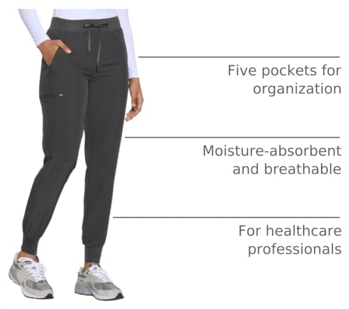 Image of COZYFIT Womens Scrub Pants - Soft Stretch Yoga Style with 5 Pockets, Slim Fit Jogger Scrubs Pants for Women