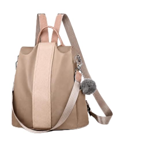 Mochila Feminina Antifurto Pequena Para Viagem Passeio Impermeável Leve Bolsa Com Alça De Ombro E Chaveiro Decorativo Design Moderno Exclusivo - ZAFIN