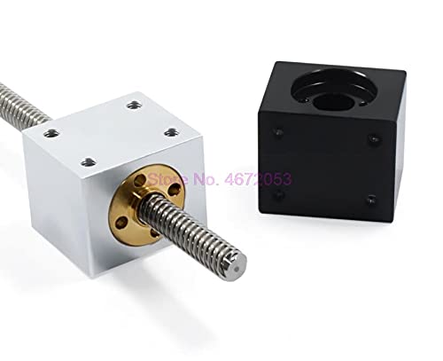 Lysee 3D Printer Parts & Accessories - 200pcs/lot T8 Lead Screw Nut Housing Bracket for 3D Printer Parts T8 Trapezoidal Lead Screw Conversion Nut Seat Aluminum - (Size: Sliver)