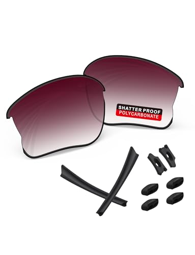 Image of PRO+ Polycarbonate Replacement Lenses & Rubber Kits /Nose Pads for Oakley Flak Series Sunglasses
