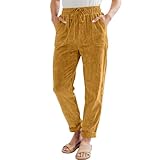 【Feature】：Elastic Waist Pants pull on design slips over hips without buttons, saving time during morning routines or airport security. 【Quality Material】：Casual Fall straight leg cut runs clean from hip to ankle, pairing with boots or flats for effor...