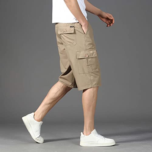 Short Cargo Multipoches en Lin avec Coupe Ample Style Jean Baggy - 3