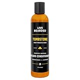 Live Bearded Beard Conditioner, 8 fl oz - Strengthens and Softens Facial Hair - Made in the USA - All-Natural Ingredients with Biotin, Caffeine | Tombstone Scent - Sweet Tobacco, Cedar