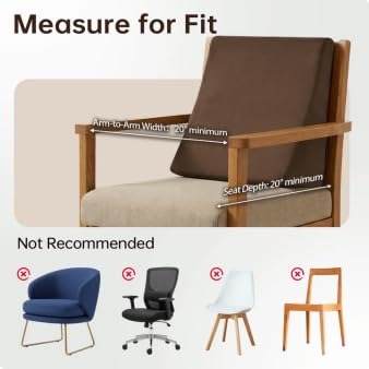Image of Vekkia Lumbar Support Pillow for Recliner, Ergonomic Back Support for Couch - Improve Posture, Relieve Back Pain for Long Sitting & Elderly, for Armchair & Sofa, Removable Cover, Brown